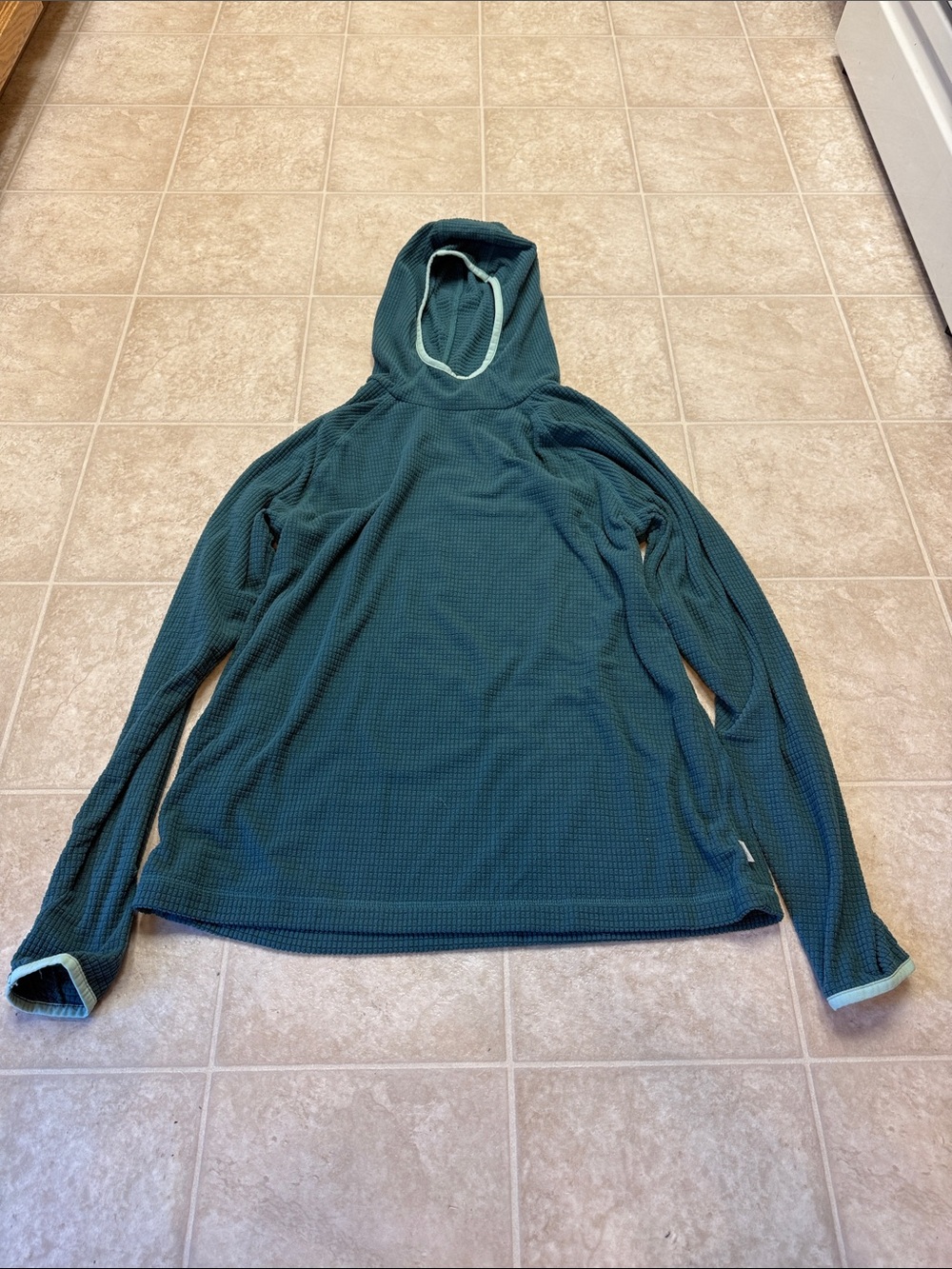 Women’s Hooded Thermal Pullover Shirt - Teal